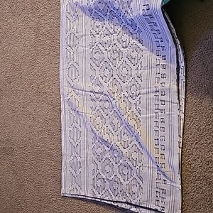 Urban habitat slate blue grey and white clipped geometric king shams